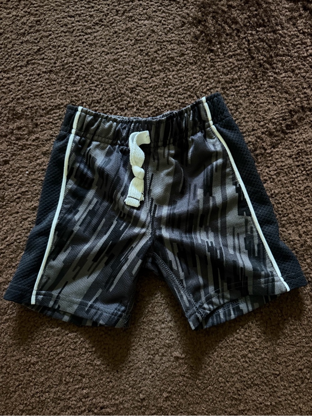 Carter's Black & Gray Patterned Active Shorts